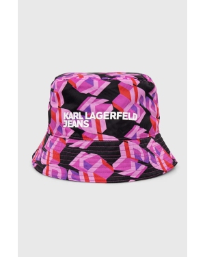 Karl Lagerfeld Jeans kapelusz kolor różowy