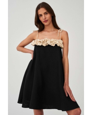 Undress Code sukienka Bambina kolor czarny mini oversize