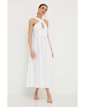 Max Mara Beachwear sukienka plażowa kolor biały