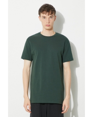 Samsoe Samsoe t-shirt bawełniany KRONOS kolor zielony gładki M00012003