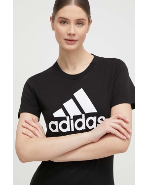 adidas T-shirt bawełniany GL0722 kolor czarny GL0722