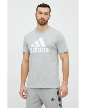 adidas t-shirt bawełniany kolor szary z nadrukiem IC9350