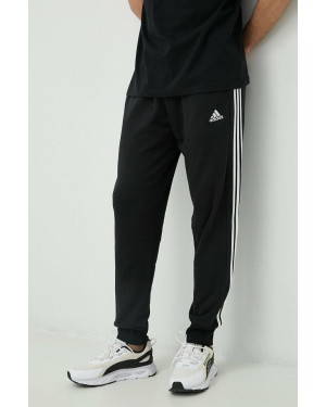 adidas spodnie dresowe bawełniane męskie kolor czarny z aplikacją HA4337