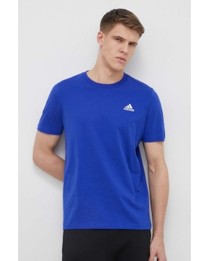 adidas t-shirt bawełniany kolor niebieski gładki IC9284