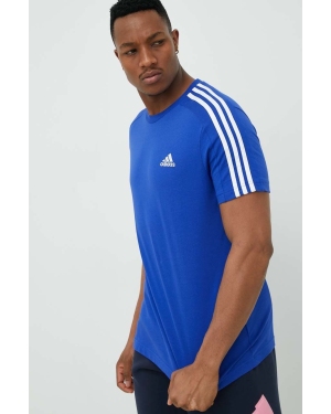 adidas t-shirt bawełniany kolor niebieski z aplikacją IC9338