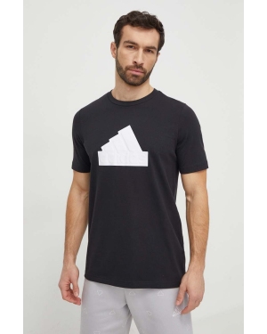 adidas t-shirt bawełniany męski kolor czarny z nadrukiem IZ1621