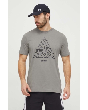 adidas t-shirt bawełniany TIRO TIRO męski kolor beżowy z nadrukiem IN6267