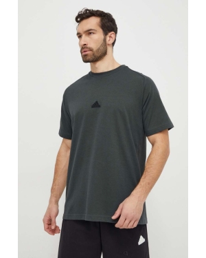 adidas t-shirt ZNE męski kolor zielony z aplikacją IS8358