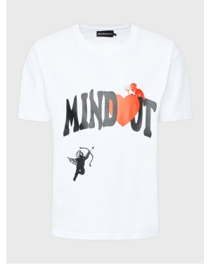 Mindout T-Shirt Unisex Heart Biały Oversize