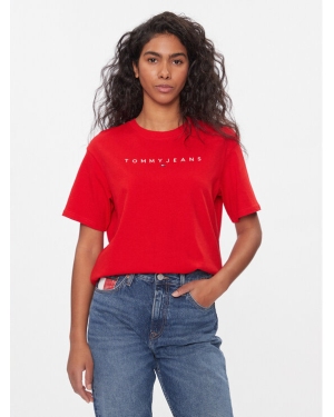 Tommy Jeans T-Shirt Tjw Rlx New Linear Tee DW0DW17836 Czerwony Relaxed Fit