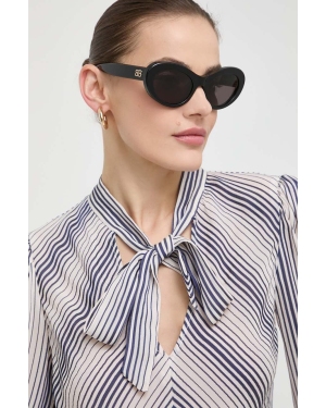 Balenciaga okulary przeciwsłoneczne damskie kolor czarny BB0294S
