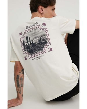 Billabong t-shirt bawełniany męski kolor beżowy z nadrukiem ABYZT02269