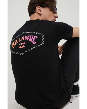 Billabong t-shirt bawełniany męski kolor czarny z nadrukiem ABYZT02257