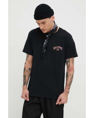 Billabong t-shirt bawełniany męski kolor czarny z nadrukiem ABYZT02256