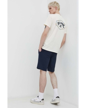 Billabong t-shirt bawełniany męski kolor biały z nadrukiem