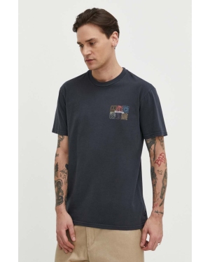 Billabong t-shirt bawełniany męski kolor szary z nadrukiem