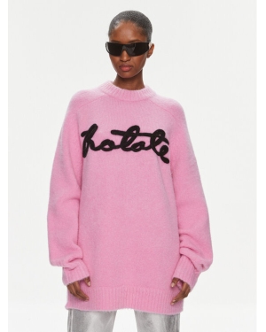 ROTATE Sweter Knit Oversize Logo Jumper 1120922215 Różowy Oversize