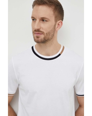 BOSS t-shirt bawełniany męski kolor biały z aplikacją 50513364