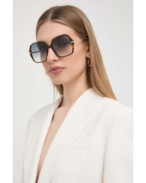 BOSS okulary przeciwsłoneczne damskie kolor brązowy BOSS 1660/S