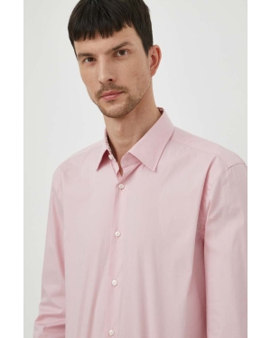 BOSS koszula męska kolor różowy slim z kołnierzykiem klasycznym 50512652