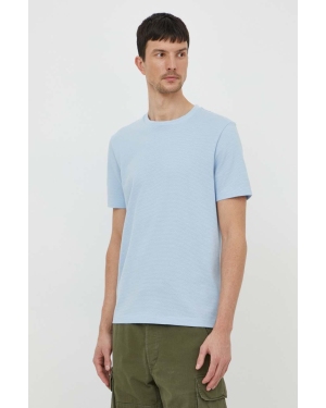 BOSS t-shirt męski kolor niebieski gładki 50452680