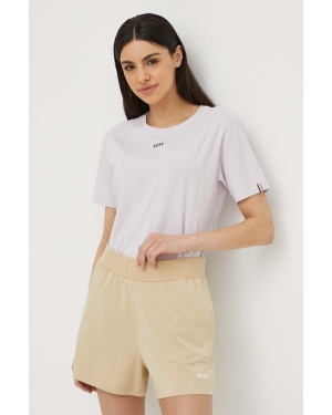 BOSS t-shirt damski kolor fioletowy
