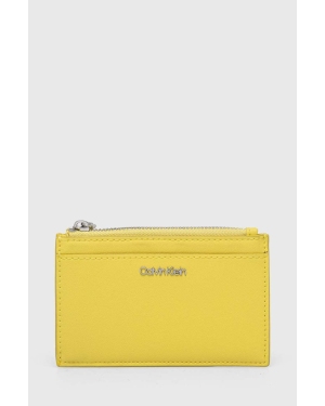 Calvin Klein portfel damski kolor żółty