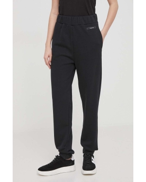 Calvin Klein spodnie dresowe kolor czarny gładkie