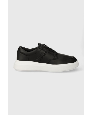 Calvin Klein sneakersy skórzane LOW TOP LACE UP TAILOR kolor czarny HM0HM01379