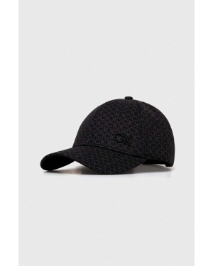 Calvin Klein czapka z daszkiem bawełniana kolor czarny z aplikacją