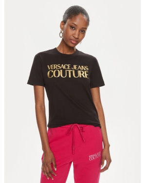 Versace Jeans Couture T-Shirt 76HAHT04 Czarny Slim Fit