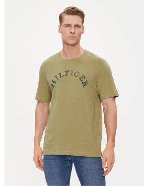 Tommy Hilfiger T-Shirt Arched MW0MW34432 Zielony Regular Fit