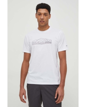 Columbia t-shirt sportowy Legend Trail kolor biały z nadrukiem 2036533