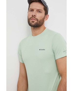 Columbia t-shirt sportowy Zero Rules kolor zielony gładki 1533313