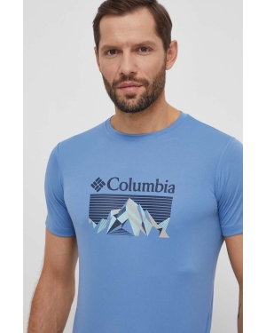 Columbia t-shirt sportowy zero rules Zero Rules kolor niebieski z nadrukiem 1533291