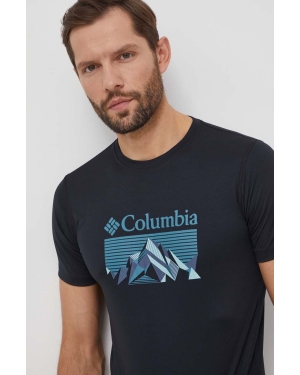 Columbia t-shirt sportowy zero rules kolor czarny z nadrukiem 1533291