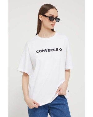 Converse t-shirt bawełniany damski kolor beżowy