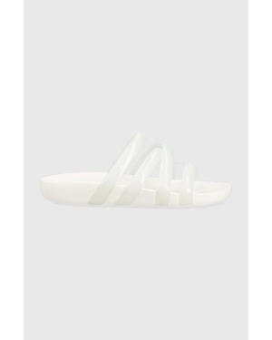 Crocs klapki Splash Glossy Strappy Sandal damskie kolor biały 208537