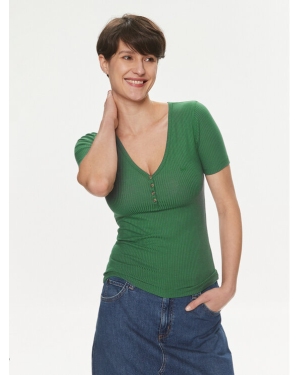 Lee T-Shirt Henley 112350211 Zielony Slim Fit