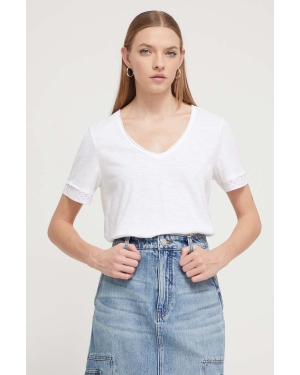 Desigual t-shirt bawełniany DAMASCO damski kolor biały 24SWTK82