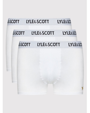 Lyle & Scott Komplet 3 par bokserek Barclay LSUWTC001 Biały