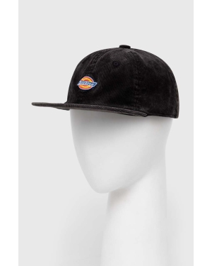 Dickies czapka z daszkiem sztruksowa CHASE CITY CAP kolor czarny z aplikacją DK0A4YPJ