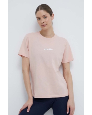 Ellesse t-shirt bawełniany damski kolor różowy