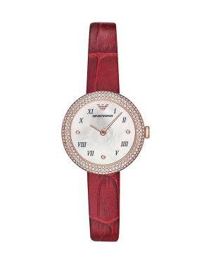 Emporio Armani zegarek damski kolor czerwony