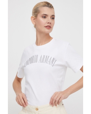 Emporio Armani t-shirt bawełniany damski kolor biały 3D2T7S 2JIDZ