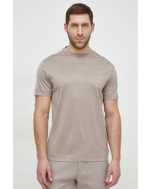 Emporio Armani t-shirt męski kolor beżowy gładki 3D1TD3 1JUVZ