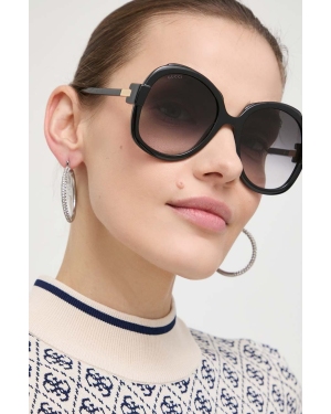 Gucci okulary przeciwsłoneczne damskie kolor czarny GG1432S
