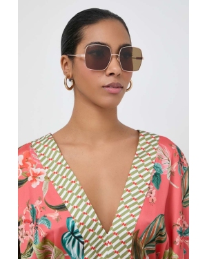 Gucci okulary przeciwsłoneczne damskie kolor złoty