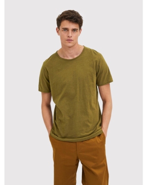 Selected Homme T-Shirt Morgan 16071775 Zielony Regular Fit