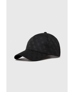 Guess czapka z daszkiem AVIANA kolor czarny wzorzysta AW8860 POL01
